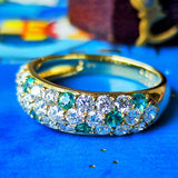 天然パライバトルマリン 天然ダイヤモンド パヴェリング 18金