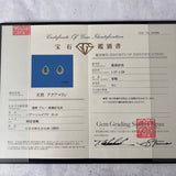 【お値下げ】天然アクアマリン 天然ダイヤモンド ピアス