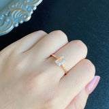 天然アンデシンラブラドライト リング