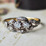 【お値下げ】フランス アンティーク 天然ダイヤモンドリング