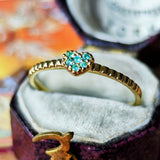 天然パライバトルマリン ハートモチーフ リング