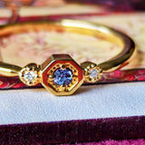 天然アレキサンドライト 天然ダイヤモンド リング