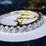 【ローズカット】天然ダイヤモンド ハーフエタニティリング プラチナ