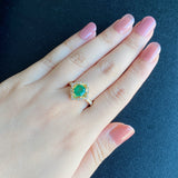 【コロンビア産】天然エメラルド 1.01ct天然ダイヤモンド リング
