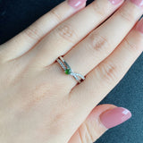 天然デマントイドガーネット 天然ダイヤモンド リング