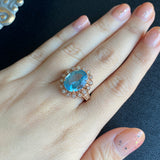 【サンタマリア 大粒】天然アクアマリン 4.42ct 天然ダイヤモンド リング