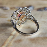 【お値下げ】天然パパラチアサファイア 天然ダイヤモンド 新品リング