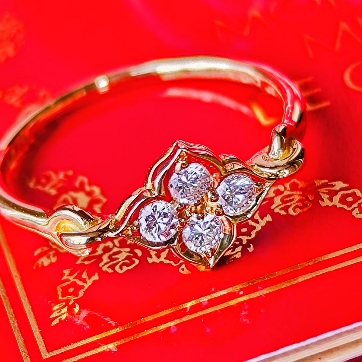 【廃盤Cartier】カルティエ ヒンドゥ ダイヤモンド 18金YG 7号