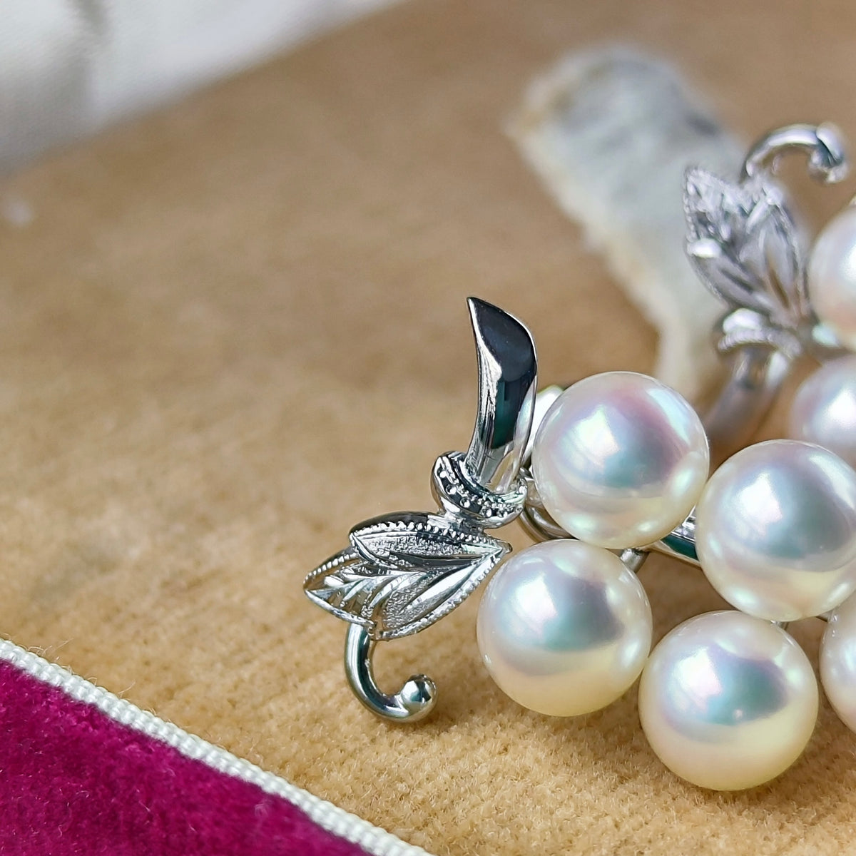 [Vintage MIKIMOTO] MIKIMOTO Akoya Pearl 14K White Gold Earrings