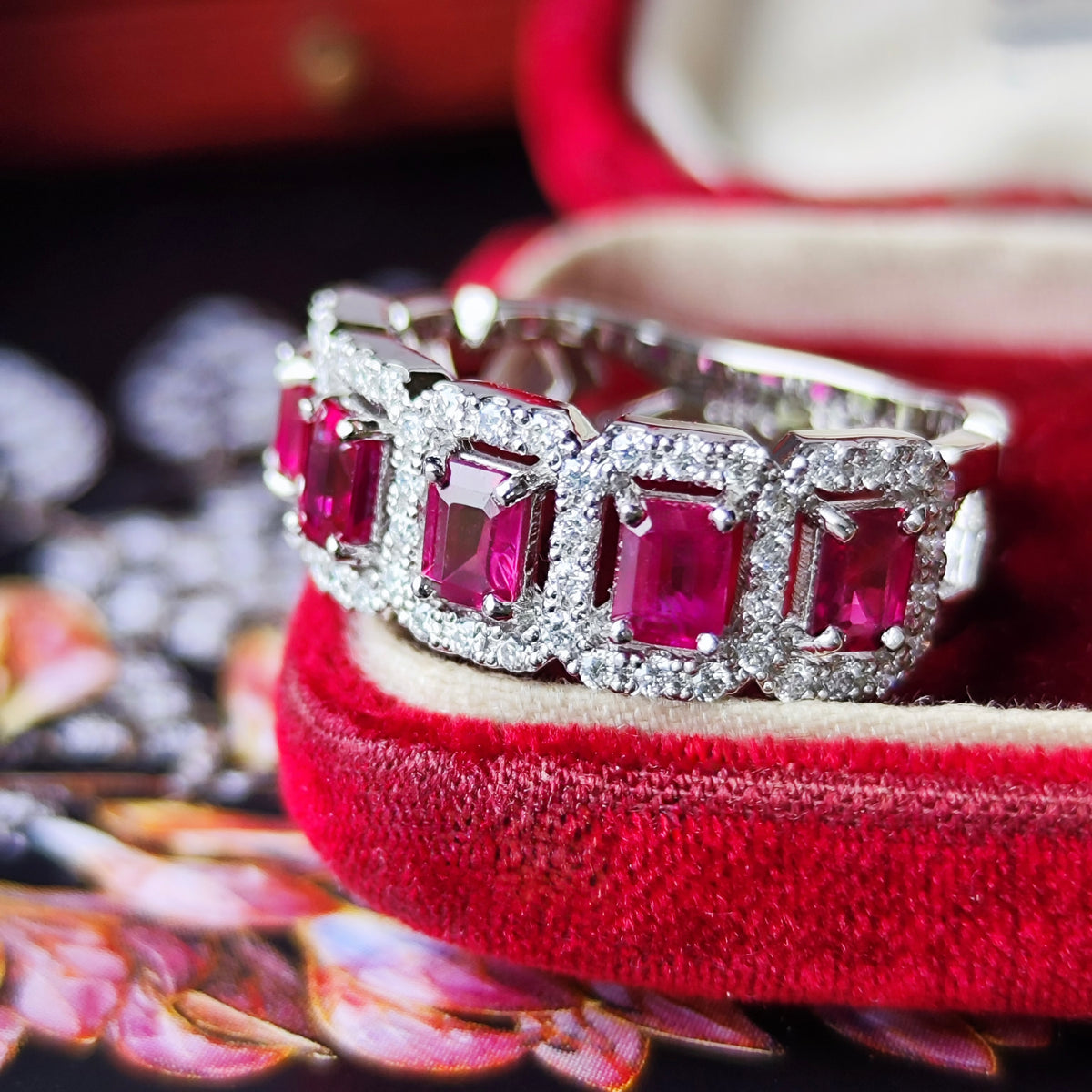 天然ルビー 1.16ct 天然ダイヤモンド プラチナリング