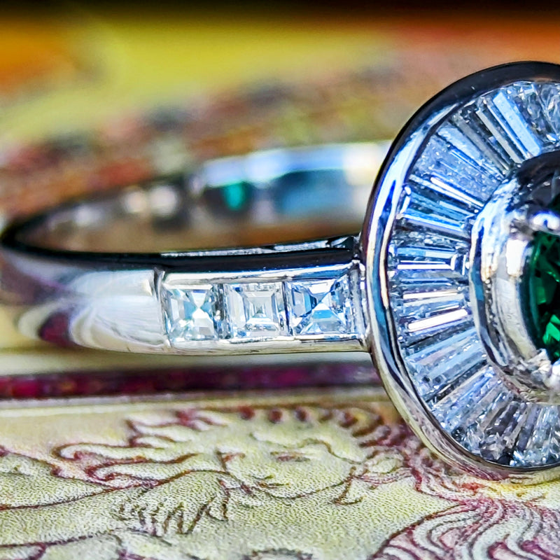 【ザンビア産 ノンオイル】天然エメラルド 天然ダイヤモンド リング GIA