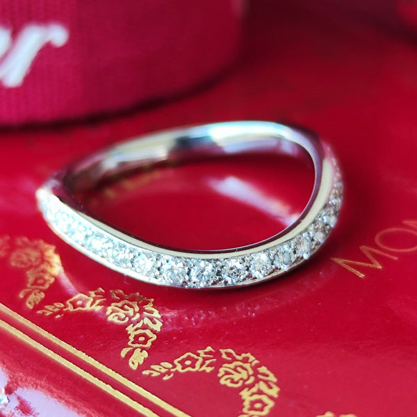 Cartier カルティエ トリニティルバン ダイヤモンドリング プラチナ 8号