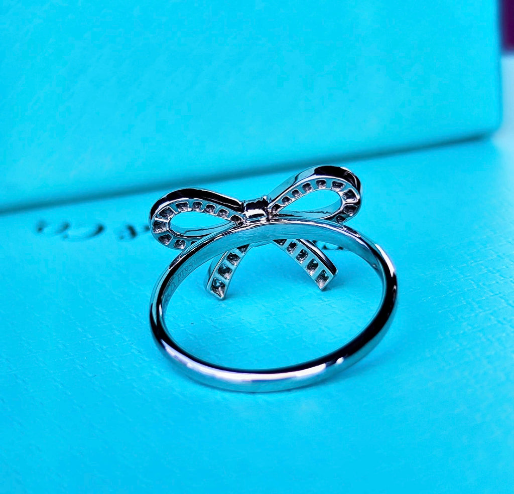 TIFFANY&Co. ティファニー ボウ リボンリング ダイヤモンド プラチナリング