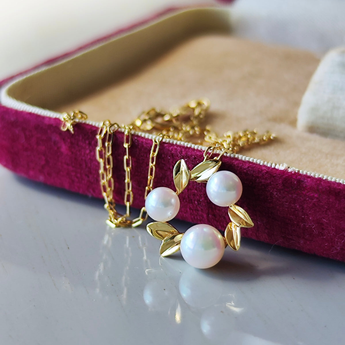 MIKIMOTO ミキモト あこや真珠 ネックレス 18金