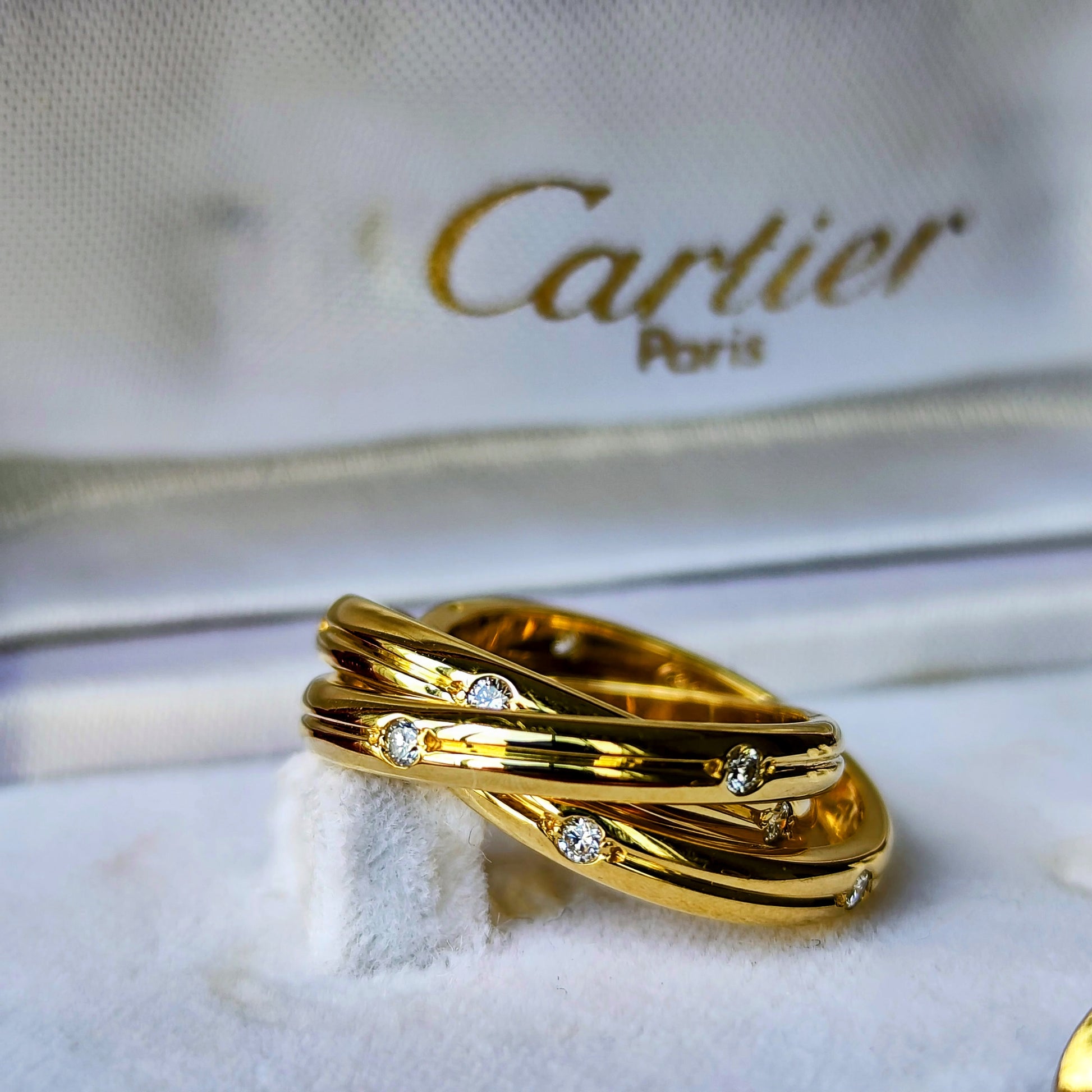 Cartier カルティエ トリニティコンステレーション ダイヤモンドリング 18金YG 49
