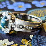 天然アレキサンドライトキャッツアイ 1.16ct 天然ダイヤモンド リング