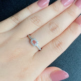 天然パパラチアサファイア 天然ダイヤモンド リング