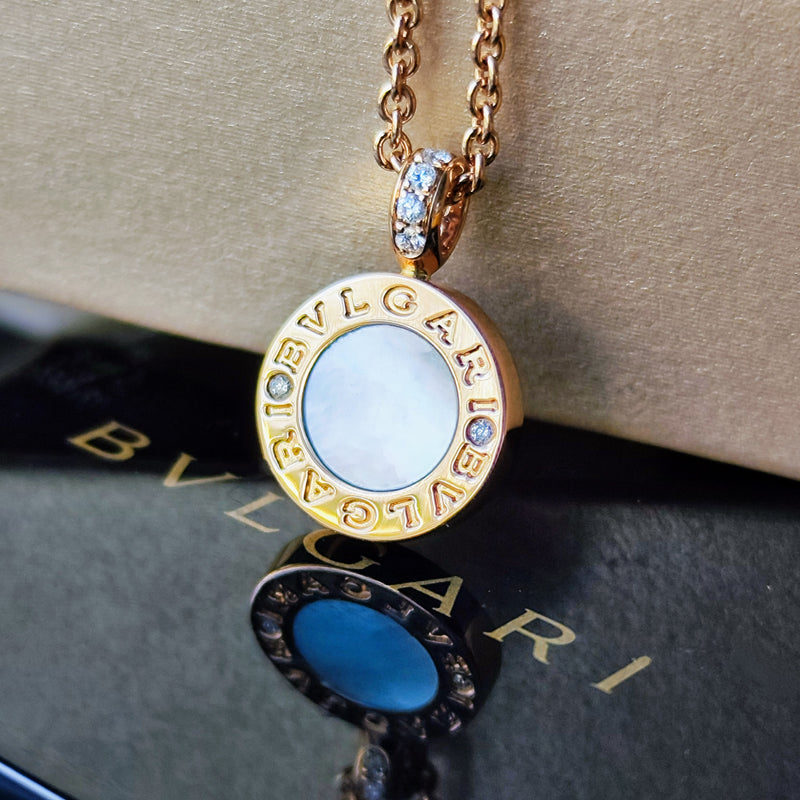 BVLGARI ブルガリ オニキス マザーオブパール ブルガリ・ブルガリ ネックレス