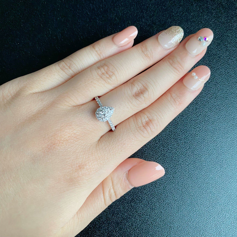 【最高級品質】天然ダイヤモンド0.30ct フローレス Dカラー ペアシェイプ GIA鑑定書付き