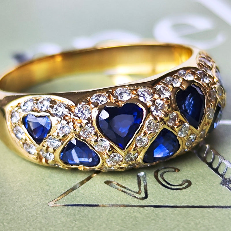 【Vintage Van Cleef & Arpels】ヴァンクリーフ&アーペル サファイア ダイヤモンドリング