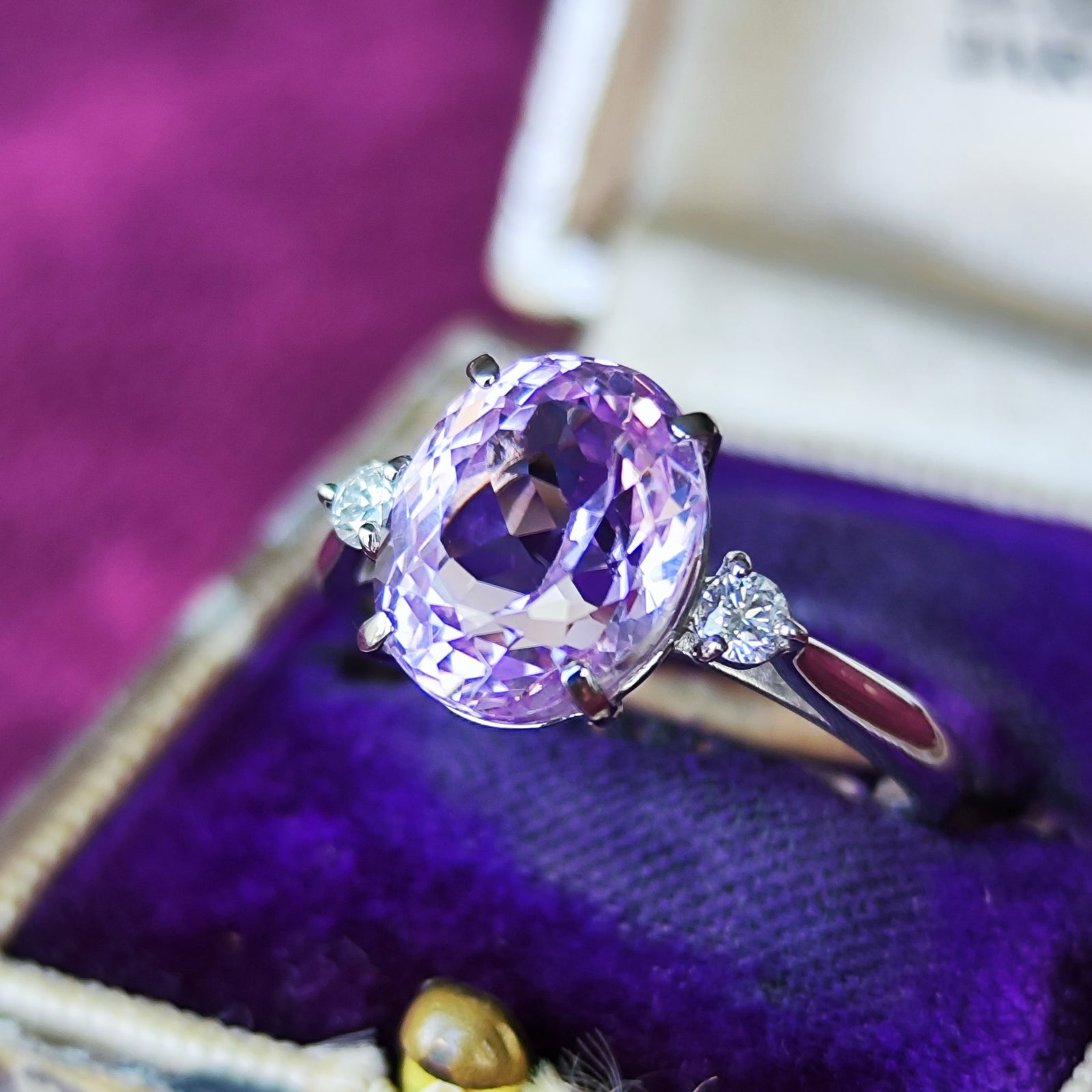 天然クンツァイト 天然ダイヤモンド リング – Mico宝飾店