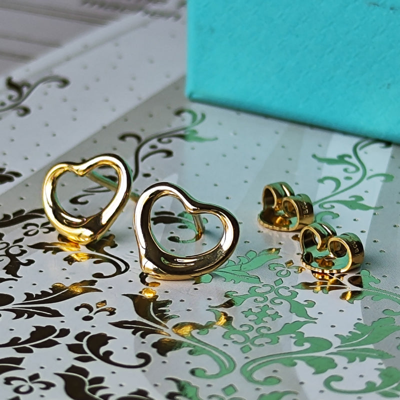 TIFFANY &Co ティファニー オープンハート ピアス 18金YG