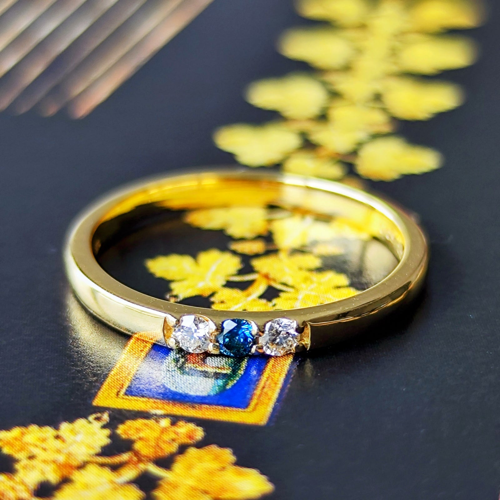 天然ダイヤモンド　ブルーダイヤモンド（トリート）　リング トリートブルー】天然ダイヤモンド リング – Mico宝飾店