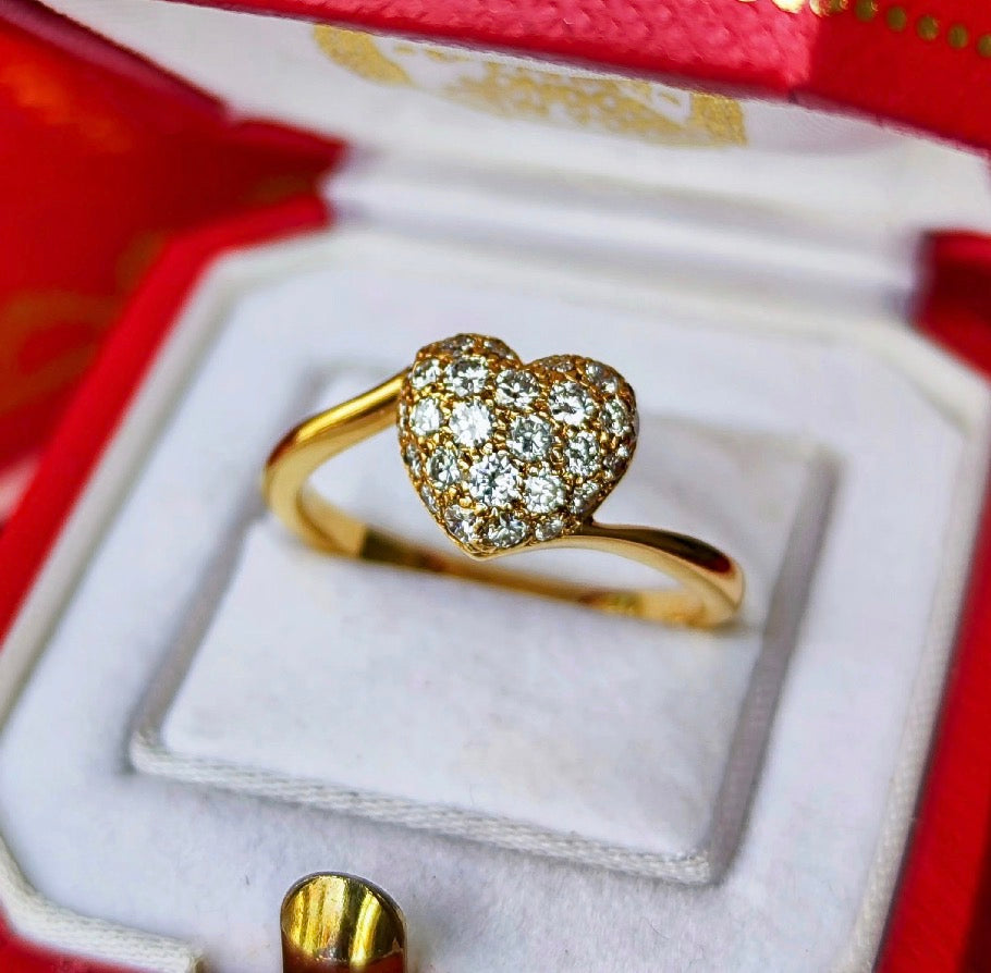 Cartier カルティエ ハートシェイプウィズ 18YG 51