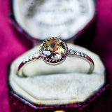 天然アンダリュサイト 天然ダイヤモンド リング