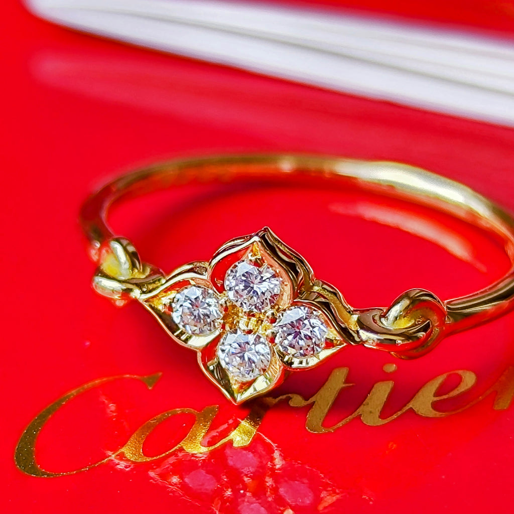 【廃盤Cartier】カルティエ ヒンドゥ ダイヤモンド 18金リング 11号