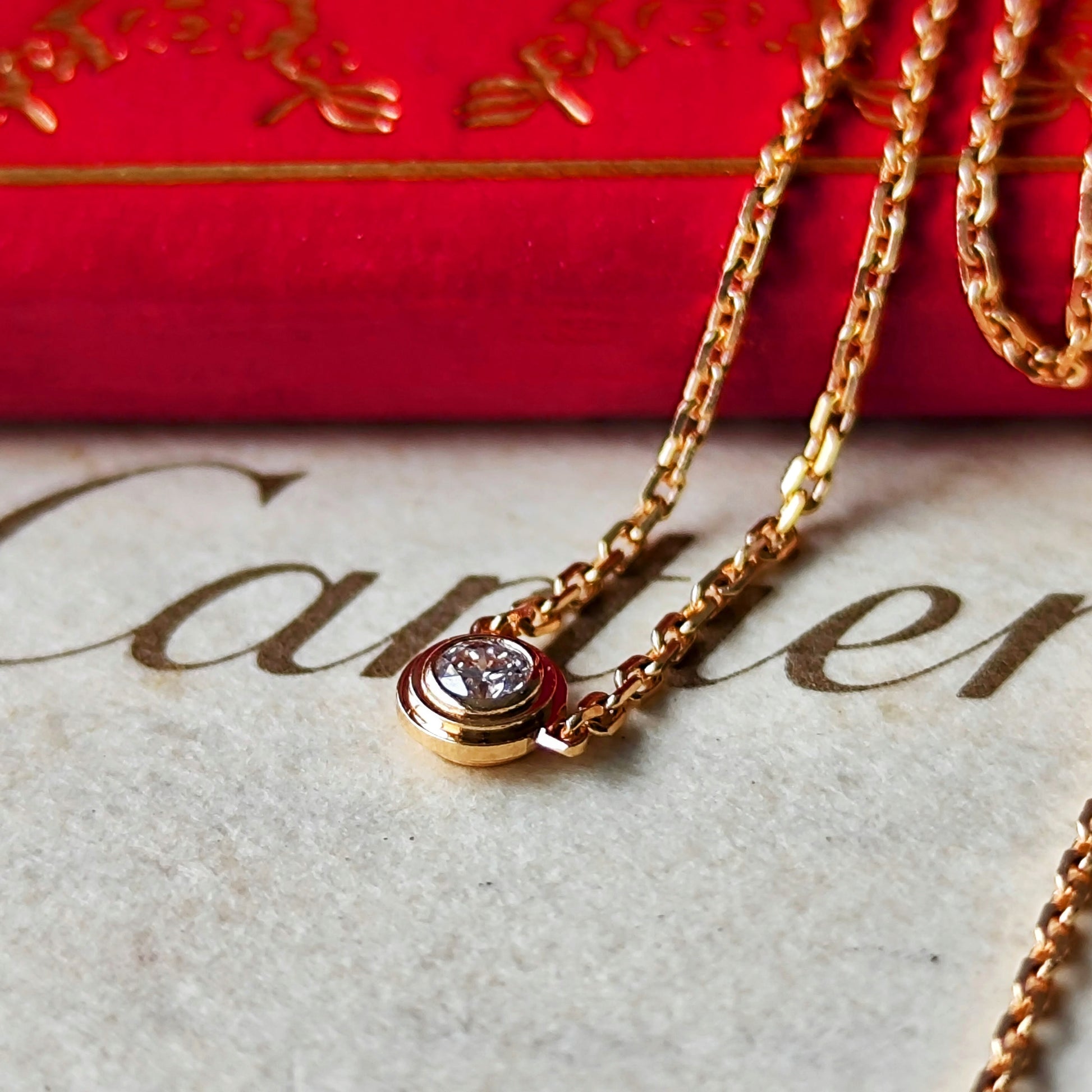 Cartier カルティエ ダムールネックレス XS 18金PG