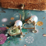 MIKIMOTO ミキモト あこや真珠 ヴィンテージイヤリング 14金