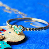 天然パライバトルマリン ハートモチーフ リング