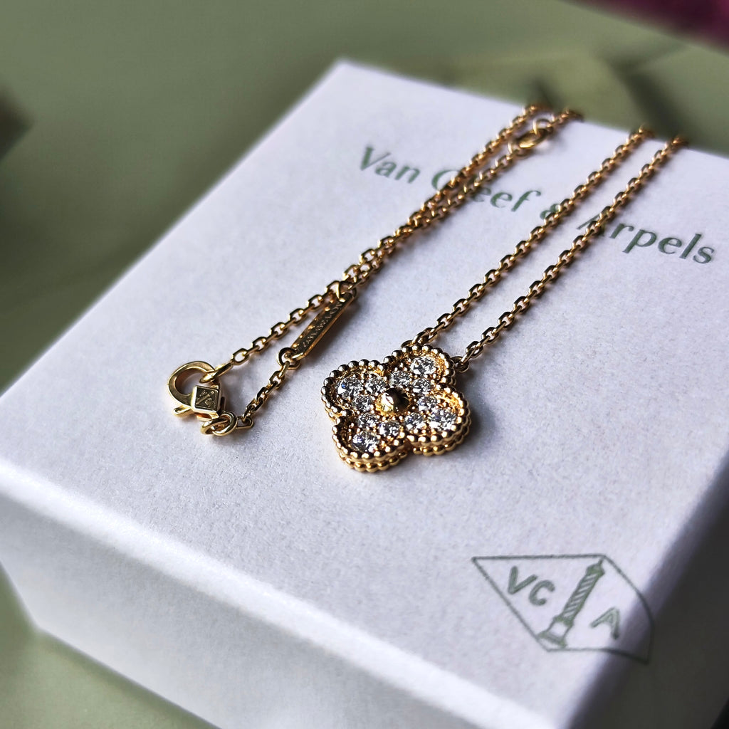 Van Cleef & Arpels ヴァンクリーフ&アーペル ヴィンテージアルハンブラ ダイヤモンド ネックレス
