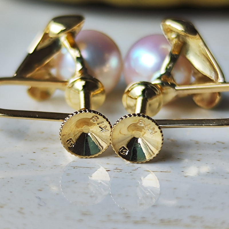 MIKIMOTO ミキモト あこや真珠 天然ダイヤモンド イヤリング