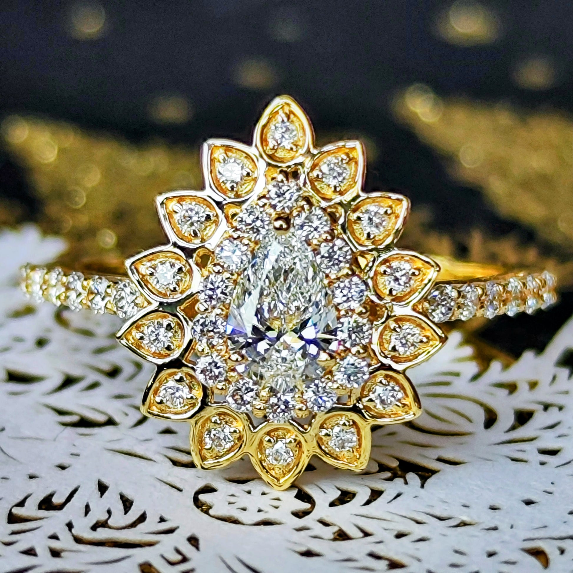 【インターナリーフローレス】天然ダイヤモンド 0.30ct 18金 GIA