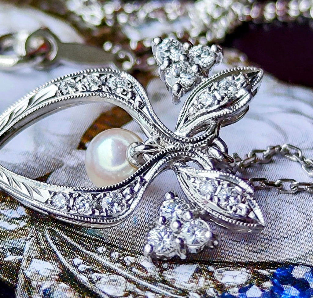MIKIMOTO ミキモト あこや 淡水真珠 プラチナネックレス