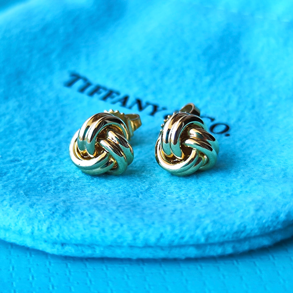 TIFFANY &Co ティファニー ノットシグネチャー ピアス 18金YG