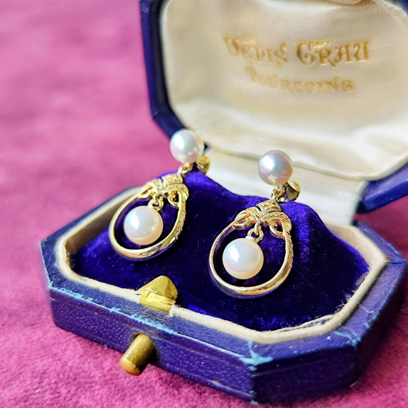 MIKIMOTO ミキモト あこや真珠 ヴィンテージピアス