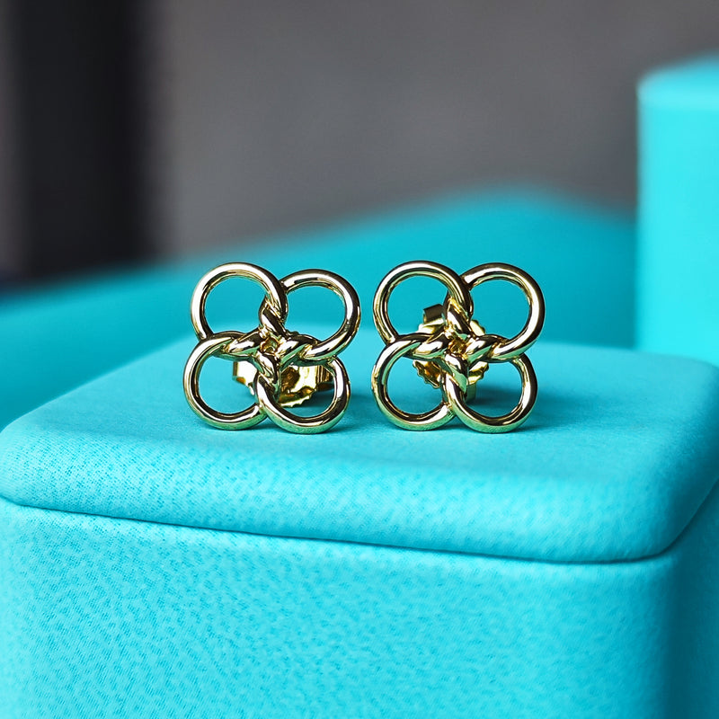 TIFFANY &Co ティファニー クアドロフォリオ 18金ピアス