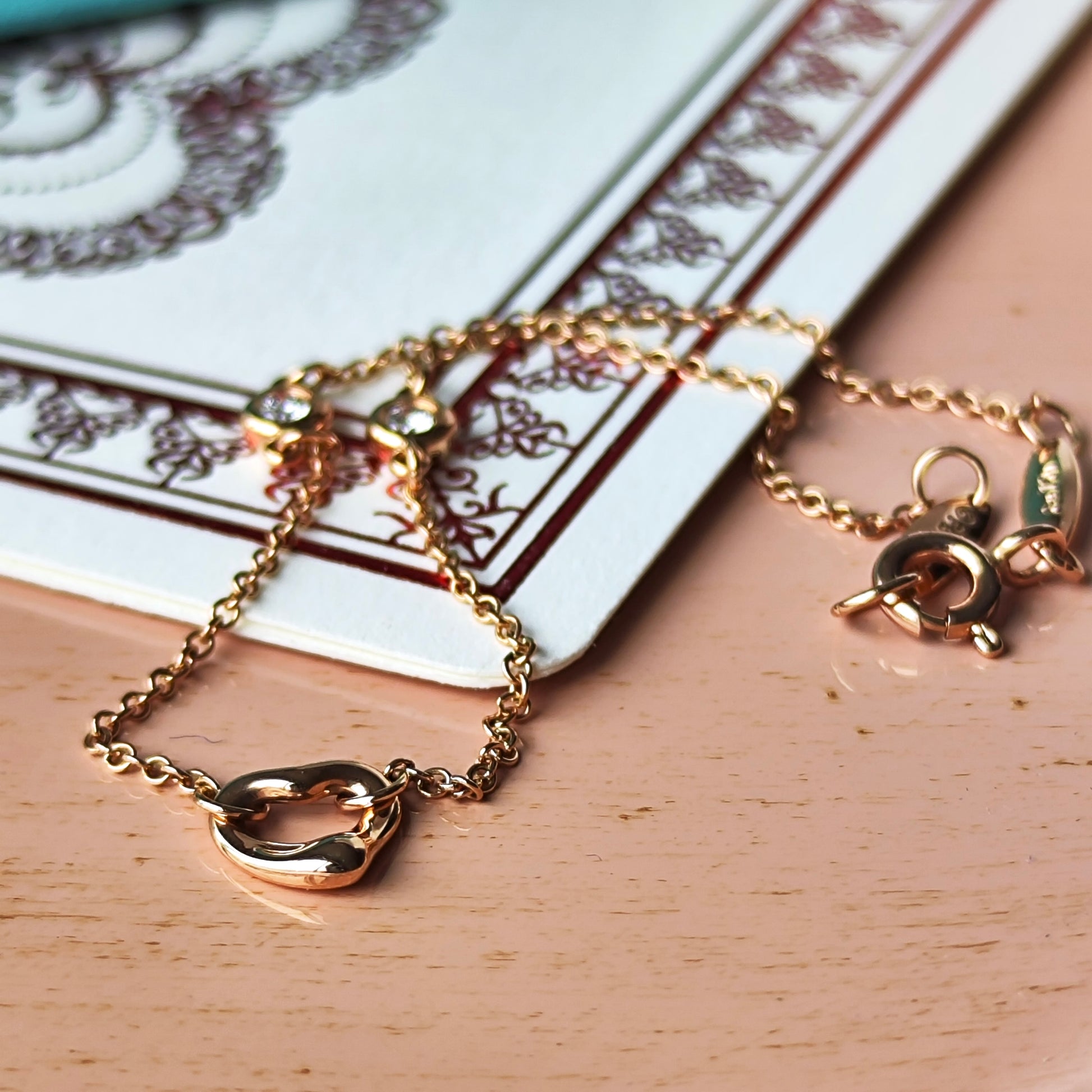 TIFFANY＆Co.ティファニー オープンハート バイザヤード ダイヤモンド ブレスレット