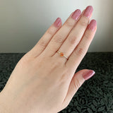 天然スペサルティンガーネット 天然ダイヤモンド 18金リング