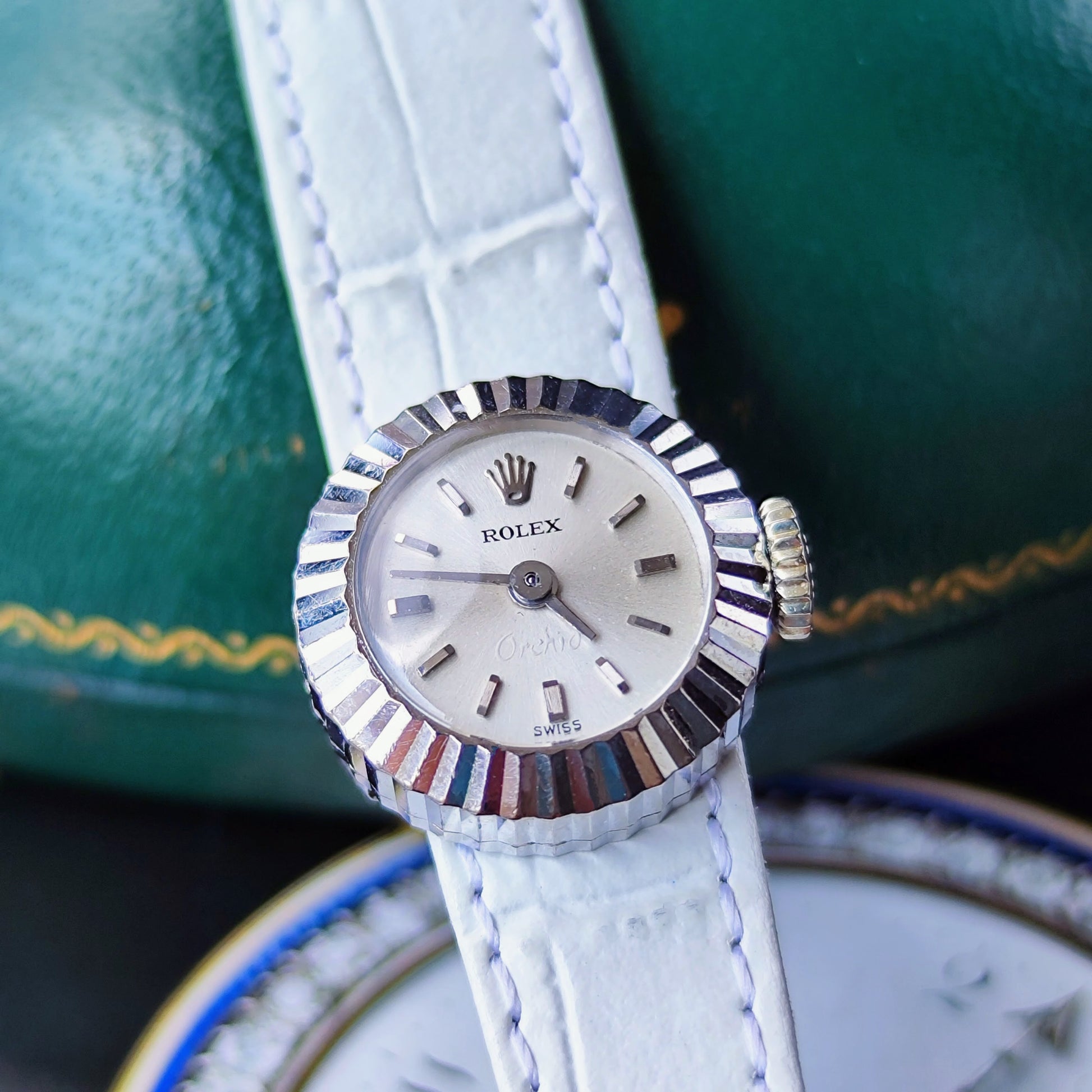 【OH済み】ROLEX ロレックス CHAMELEON カメレオン Orchid 18金無垢 手巻き腕時計