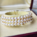 MIKIMOTO ミキモト あこや真珠 3連ブレスレット