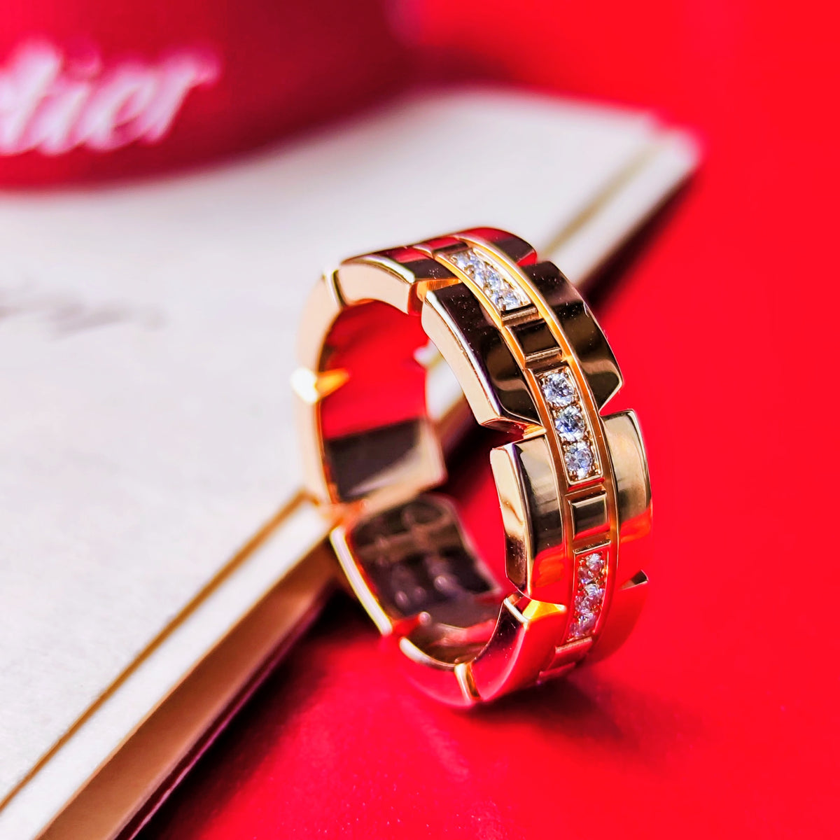 Cartier カルティエ タンクフランセーズ ダイヤモンド K18PG 47