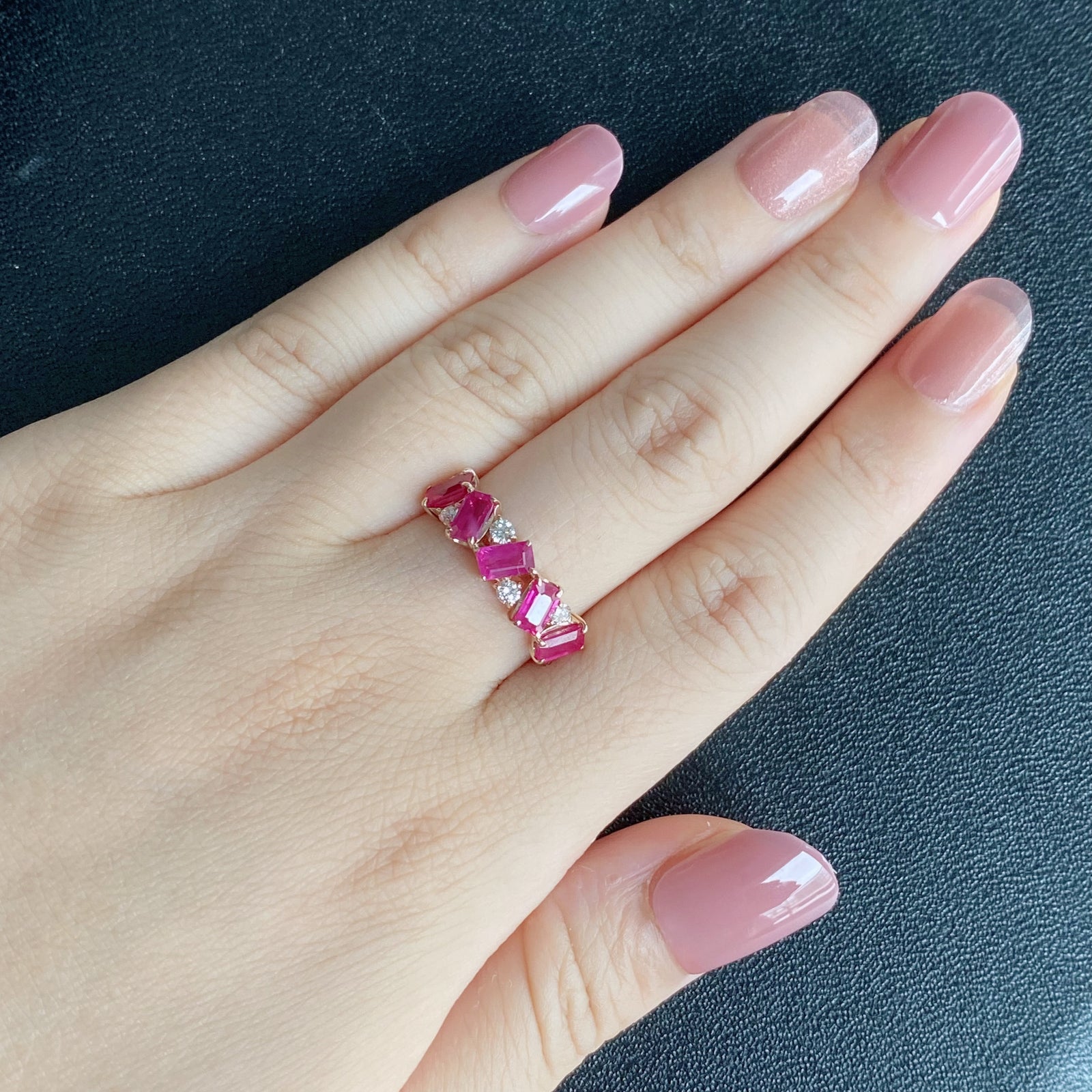 天然ルビー エメラルドカット 天然ダイヤモンド リング – Mico宝飾店