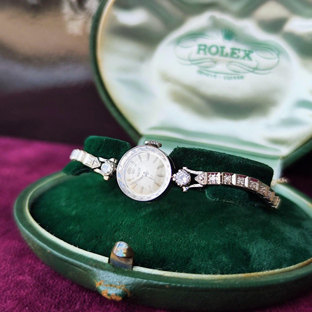 【OH済み】ROLEX ロレックス ダイヤモンド 14金無垢 ジュエリーウォッチ 手巻き