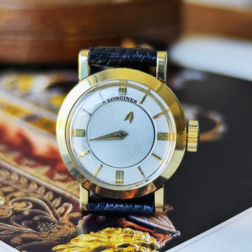 【お値下げ】OH済み LONGINES ロンジン ミステリーダイヤル 14金無垢 手巻き腕時計