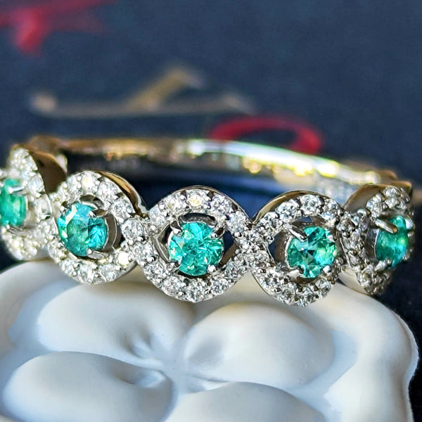 【お値下げ】天然パライバトルマリン 天然ダイヤモンド リング