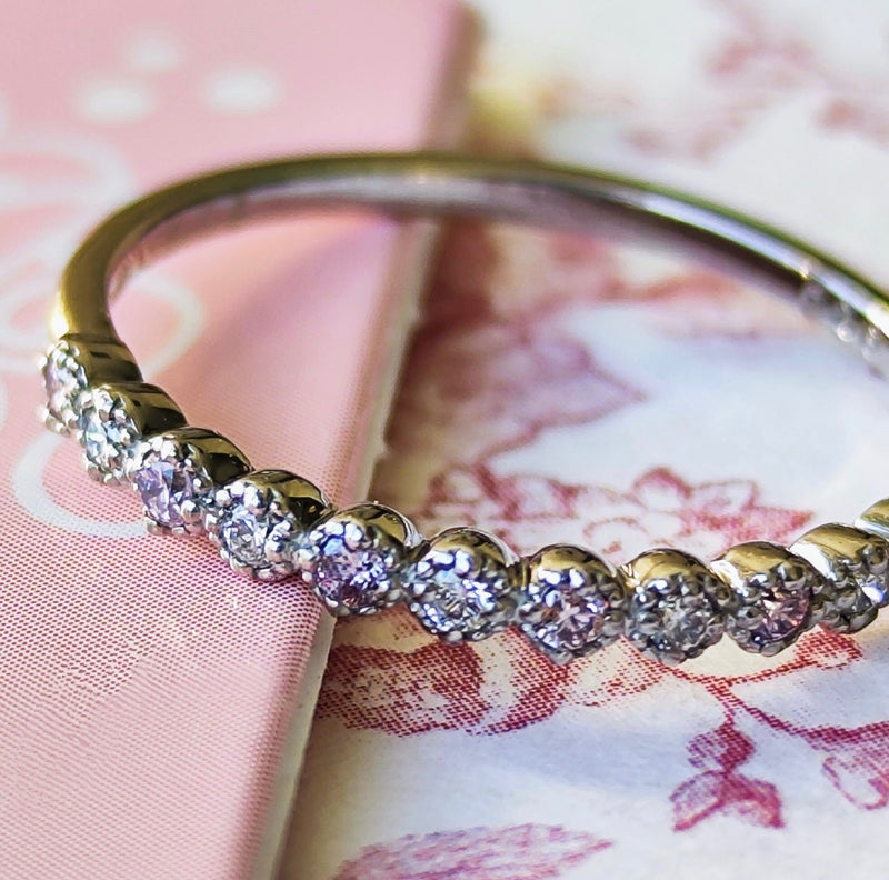 【ピンクダイヤ】天然ダイヤモンド ハーフエタニティリング